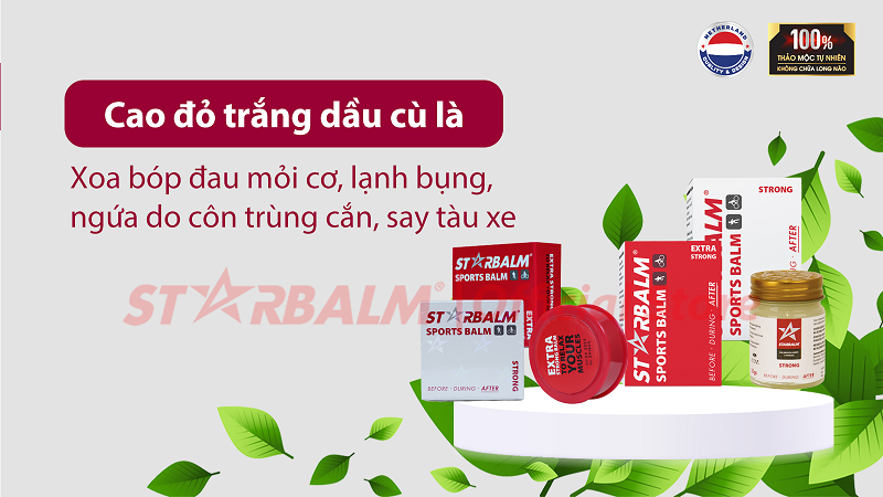 cao đỏ starbalm dầu cù