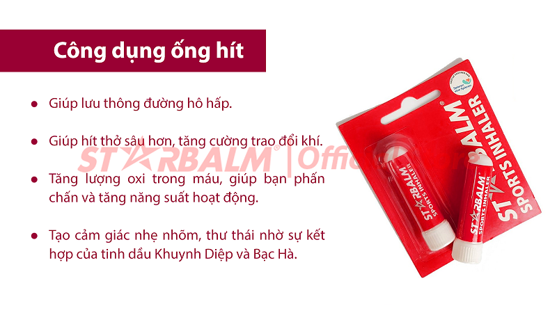 chai ống hít starbalm