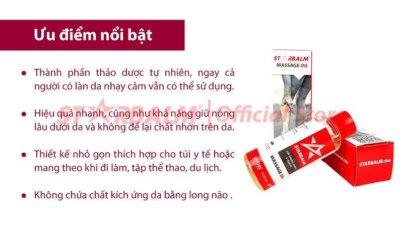 dầu xoa bóp làm nóng starbalm