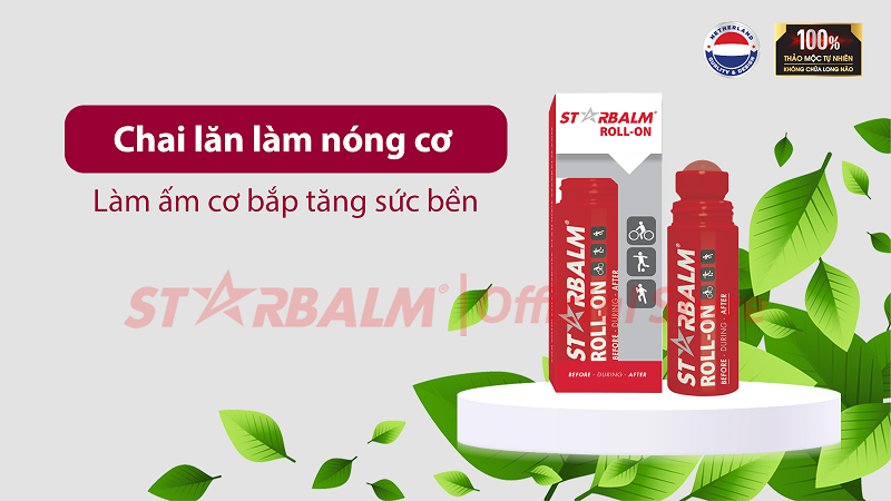 chai lăn làm nóng cơ starbalm