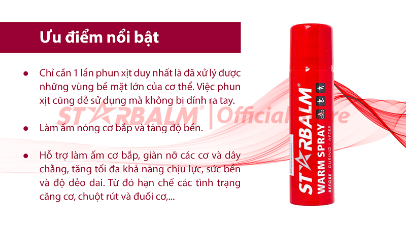 chai xịt nóng starbalm